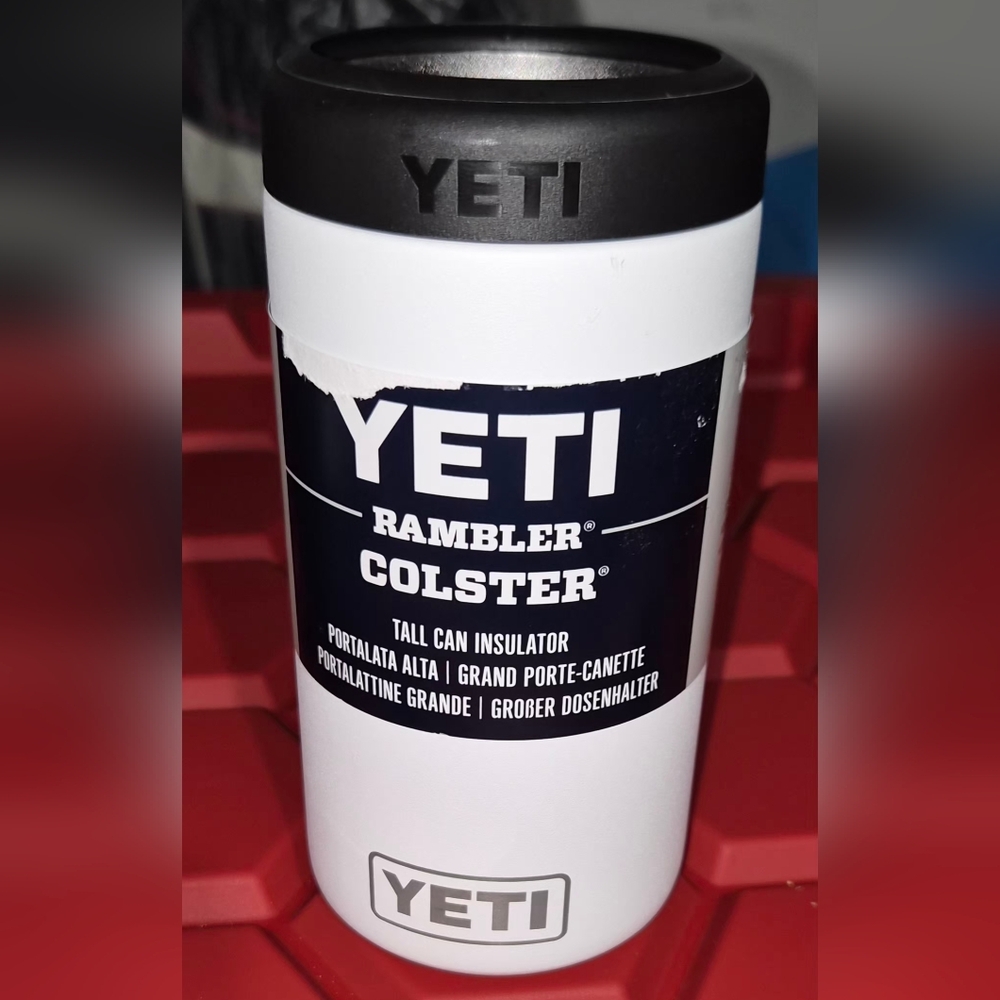 YETI White Tall Can Colster- NEW